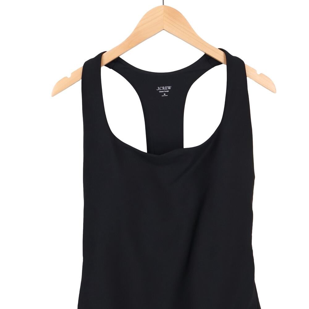 NWT J.Crew Gail One-Piece Racerback Swimsuit In Classic Sculpt Black Size 16 - Picture 5 of 9
